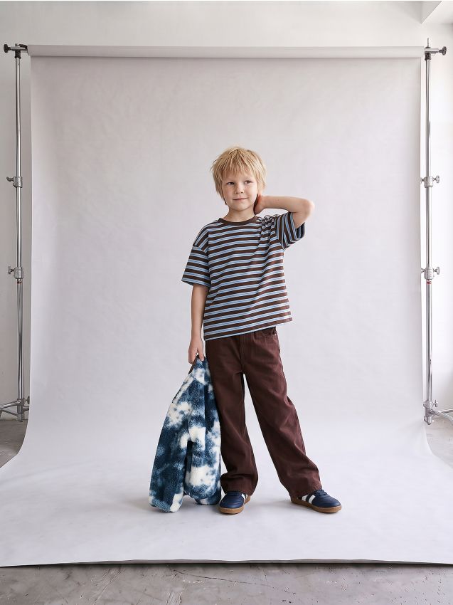 Sinsay - Blugi din bumbac loose fit - maro