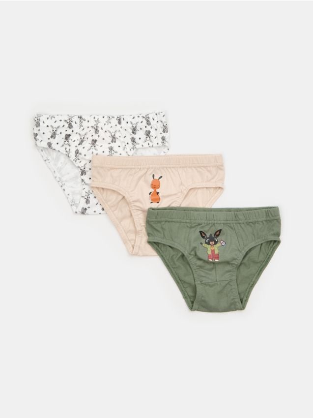 Sinsay - Chiloți slip din bumbac 3 pack Bing - multicolor