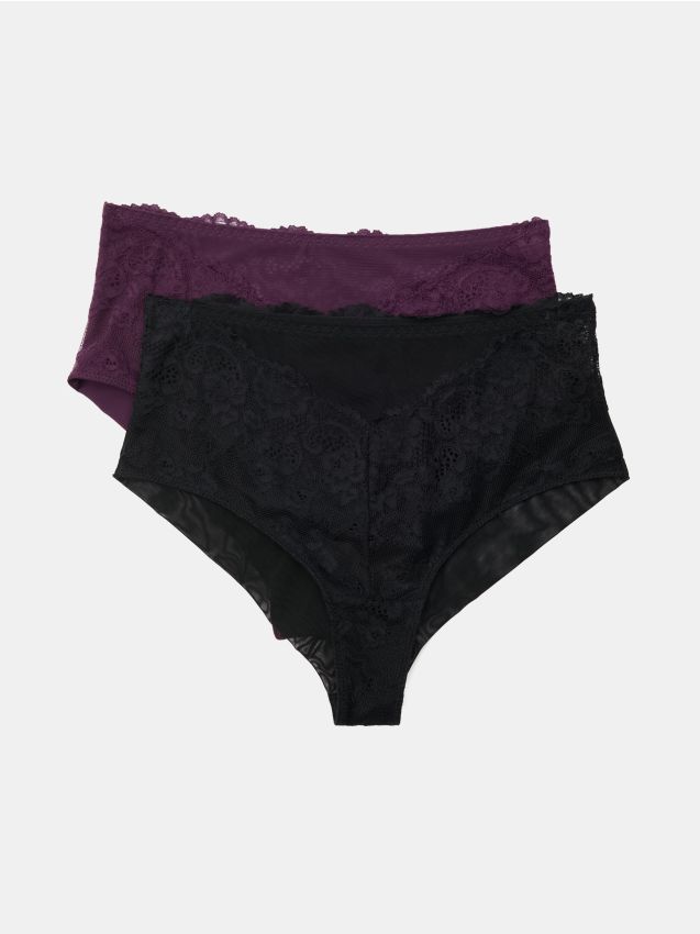 Sinsay - Čipkaste brazilke s visokim strukom 2 pack
