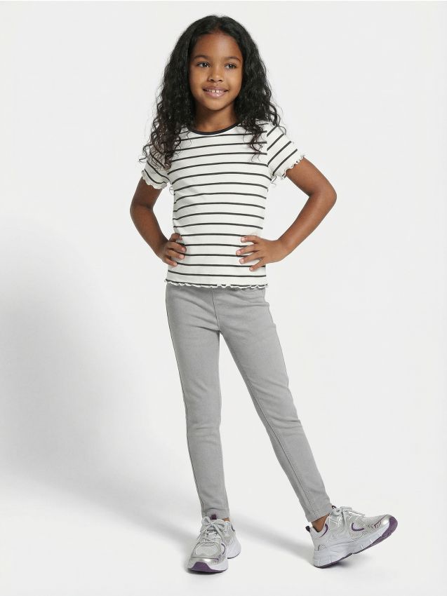 Sinsay - Colanți din denim - gri deschis