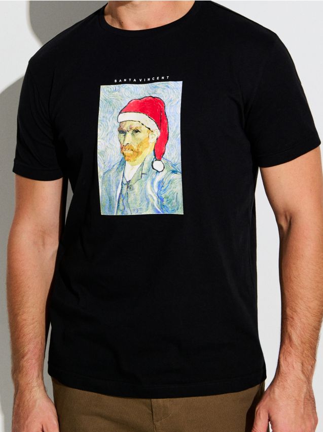 Sinsay - Tricou cu mânecă scurtă - negru