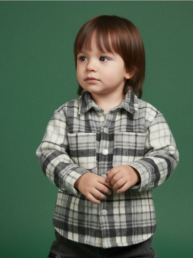 Sinsay - Kurtka koszulowa z pikowaną podszewką - szary