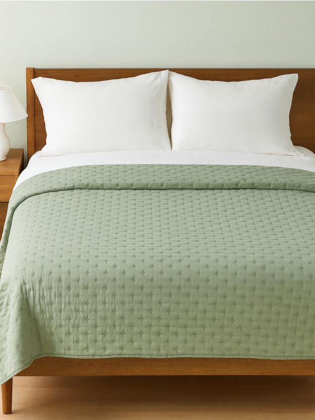 Sinsay - Posteľná prikrývka - tmavozelená