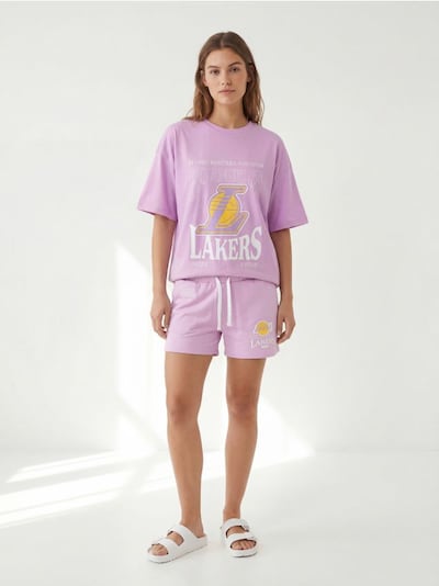 Bawełniana koszulka z nadrukiem NBA