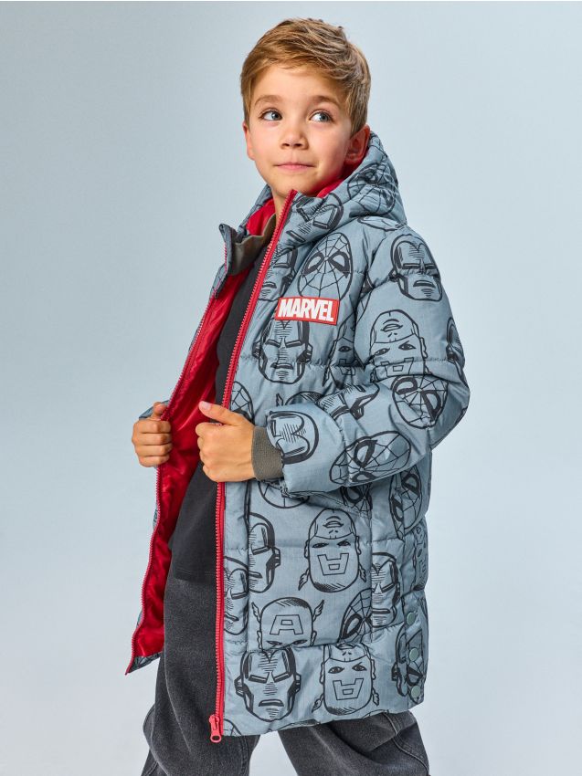 Sinsay - Kviltana puffer jakna s kapuljačom Marvel