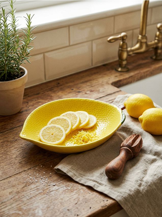 Sinsay - Bol pictat manual în formă de lămâie - galben