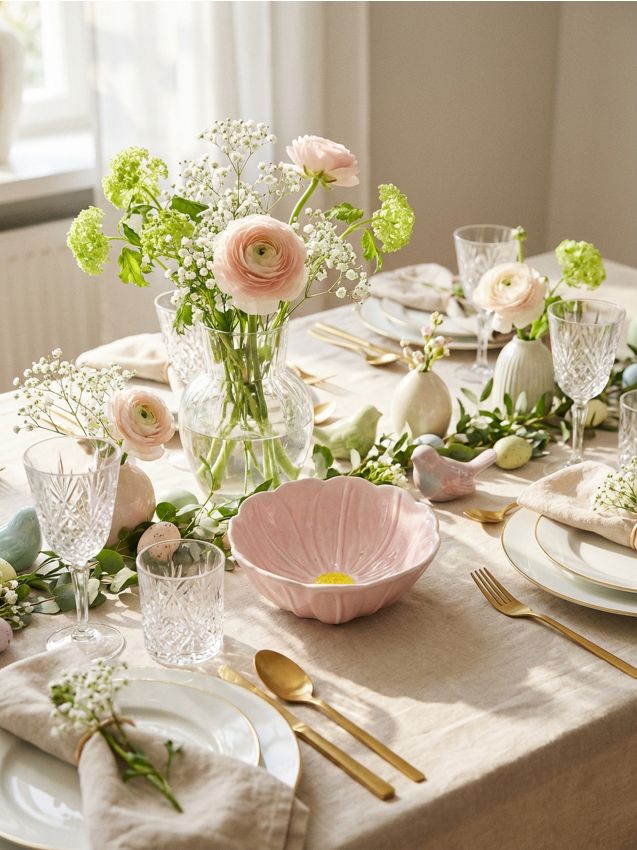 Sinsay - Bol ceramic în formă de floare - roz-pastel