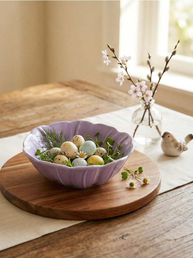 Sinsay - Bol ceramic în formă de floare - lavand