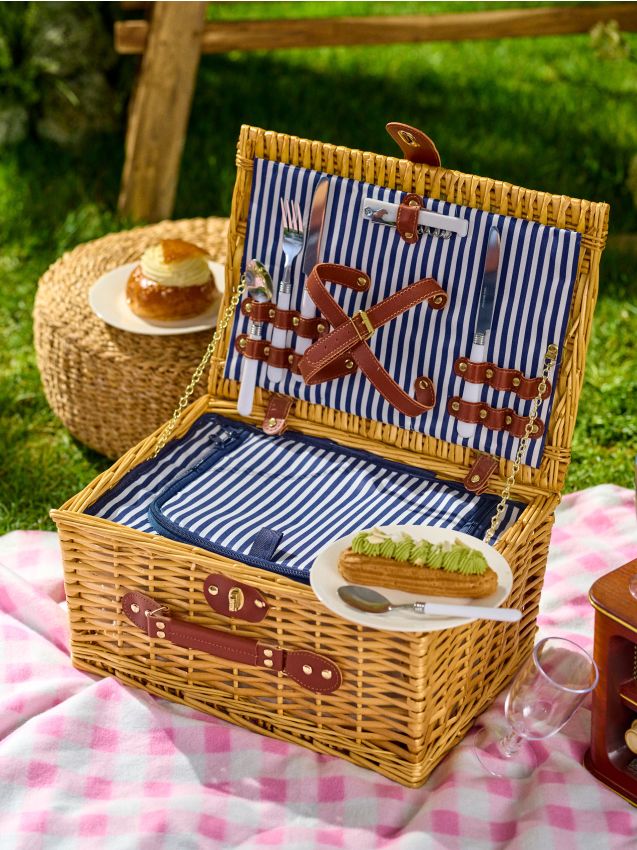 Sinsay - Coș de picnic - albastru-pal