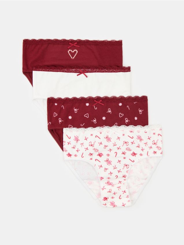 Sinsay - Set de 4 chiloți din bumbac tip slip - multicolor