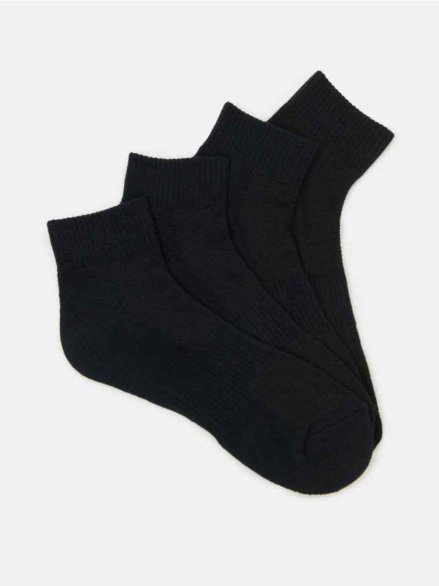 Set 4 paia di calzini in cotone - nero