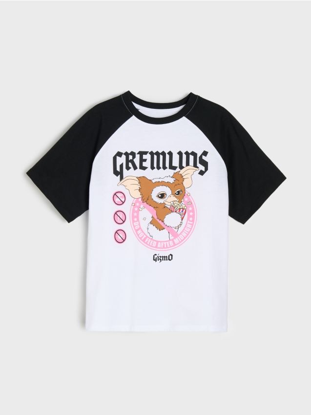 Sinsay - Tricou din bumbac cu mânecă scurtă Gremlins - multicolor