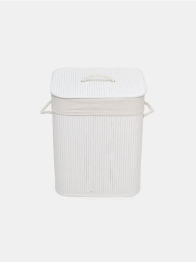 Bambusova korpa za veš s poklopcem