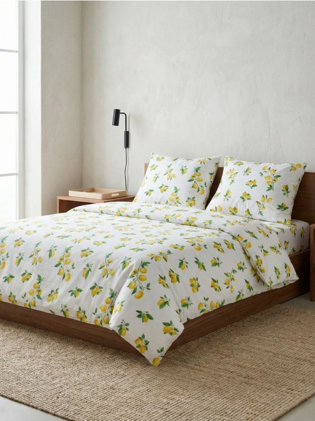 Sinsay - Set cu lenjerie de pat - galben-deschis
