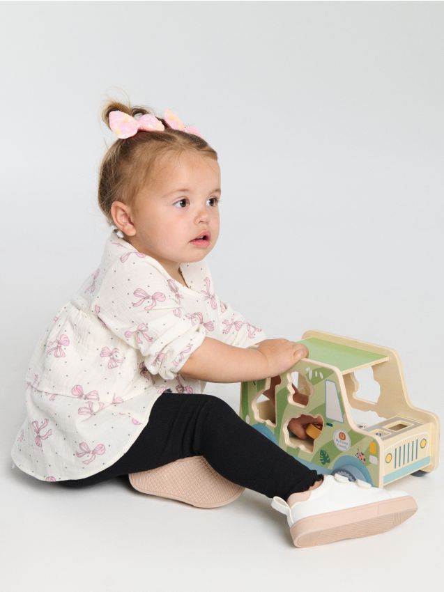 Sinsay - Bavlnená pletená súprava - krémová