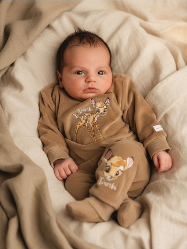 Sinsay - Súprava mikiny a nohavíc Bambi - popolavo hnedá