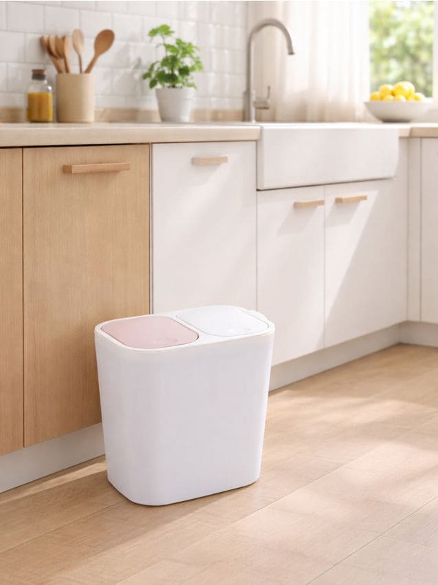 Sinsay - Coș de gunoi cu compartimente pentru sortarea deșeurilor - nude