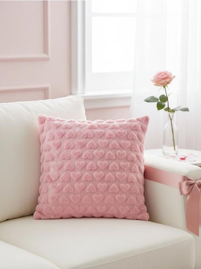 Povlak na polštář s vytlačenými srdíčky