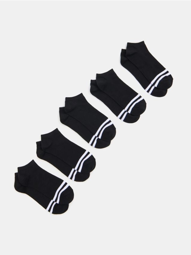 Sinsay - Skarpetki z bawełną 5 pack - czarny