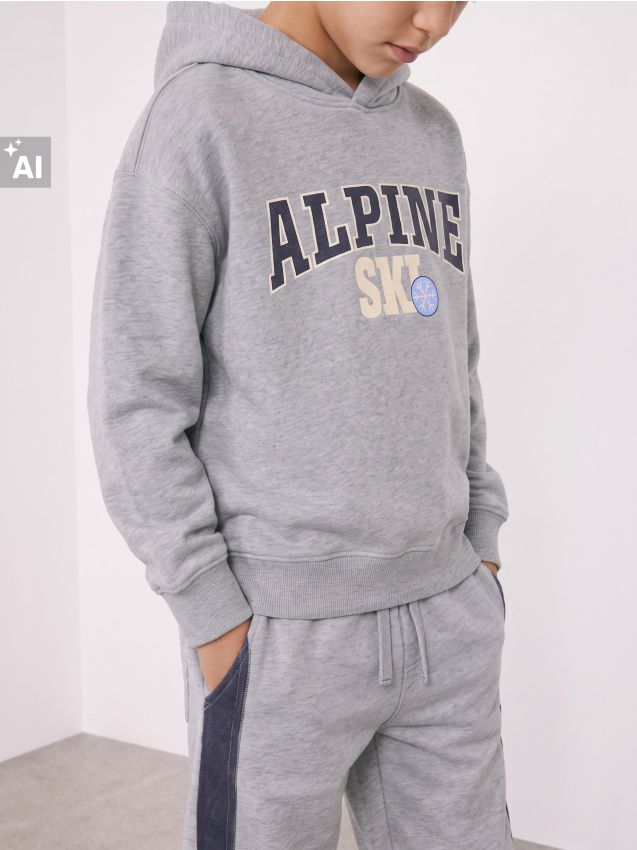 Sinsay - Set bluză și pantaloni sport - gri deschis