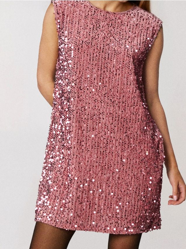 Sinsay - Rochie mini - roz-pudră