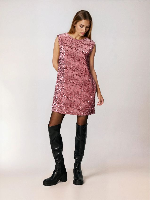 Sinsay - Minišaty - popolavá ružová