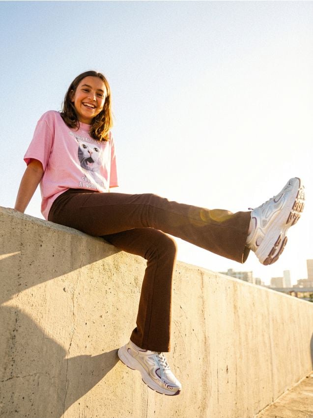 Sinsay - Colanți evazați - maro