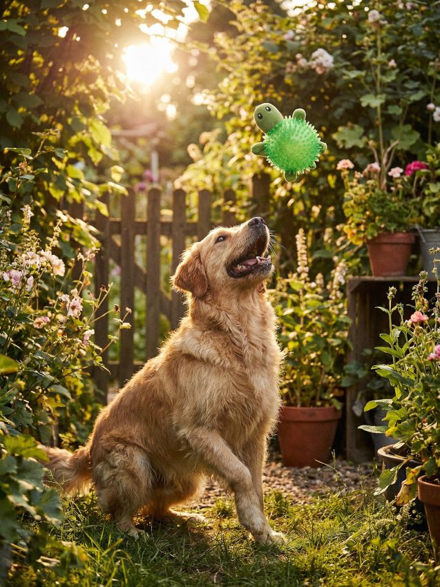 Sinsay - Jucărie de pluș pentru câine cu minge în interior - verde-deschis