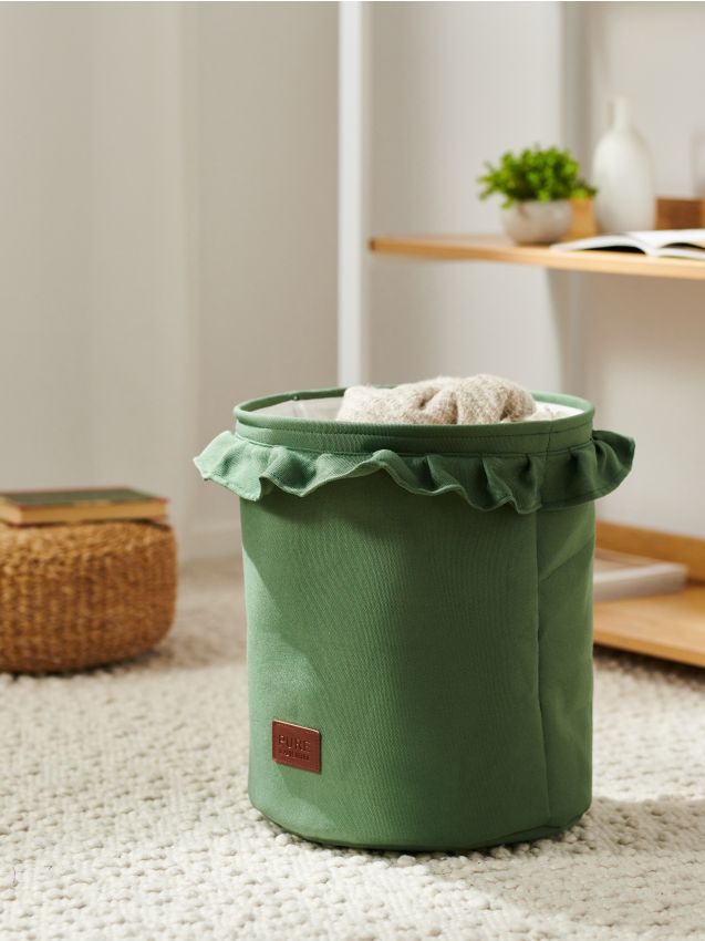 Sinsay - Coș pliabil pentru depozitare cu margine ondulată - verde