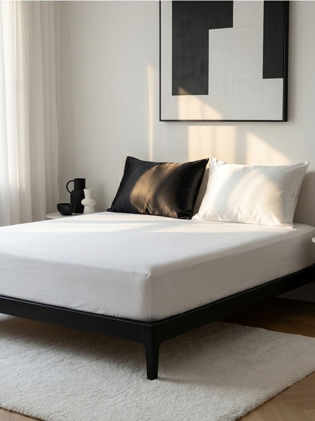 Sinsay - Set de fețe de pernă simple, 2 pack - crem