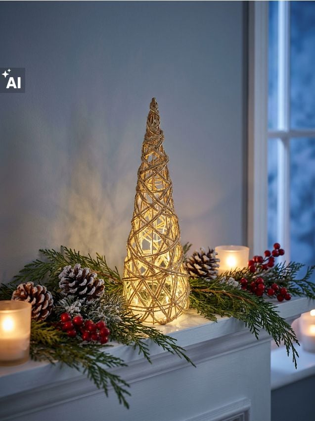 Sinsay - LED lampa u obliku božićnog drvca