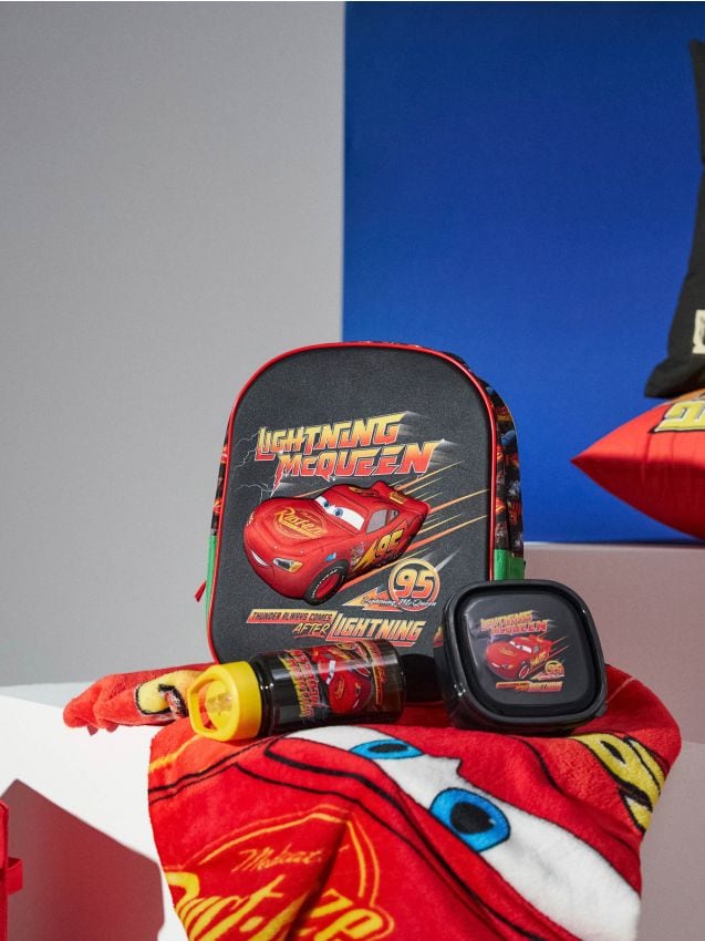 Sinsay - Set școlar: rucsac, cutie pentru prânz și sticlă pentru apă 3 pack Cars - multicolor