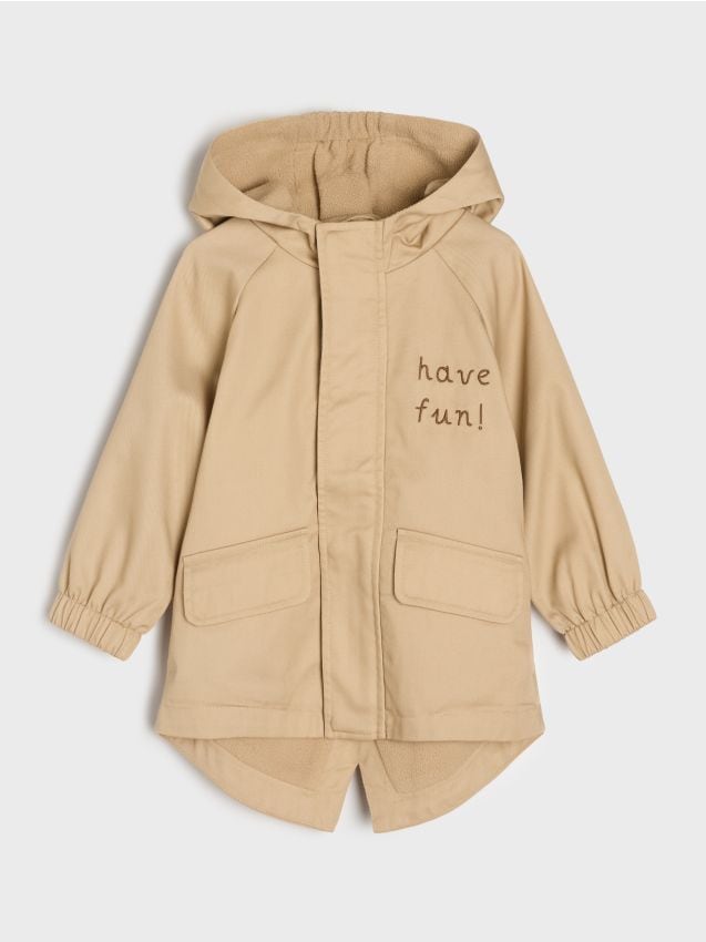 Sinsay - Parka cu glugă - bej