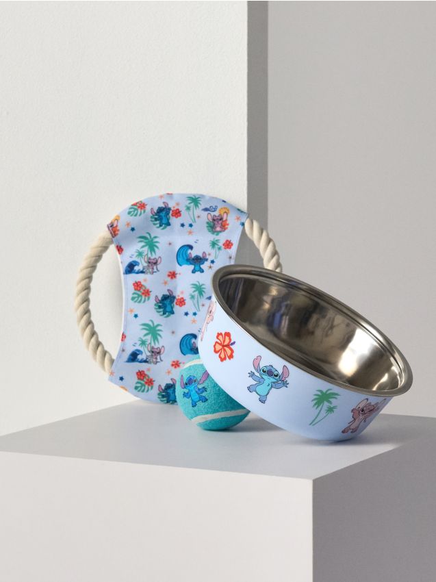 Sinsay - Set pentru câini Stitch cu bol și 2 jucării - albastru-pal