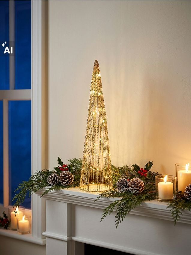 Sinsay - LED lampa u obliku božićnog drvca