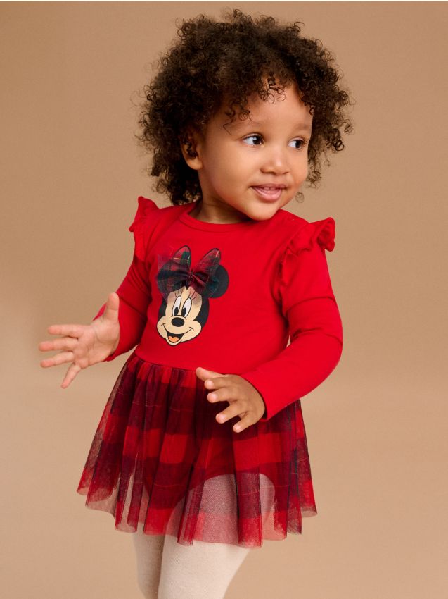 Sinsay - Body cu peplum din tul Minnie Mouse - roșu