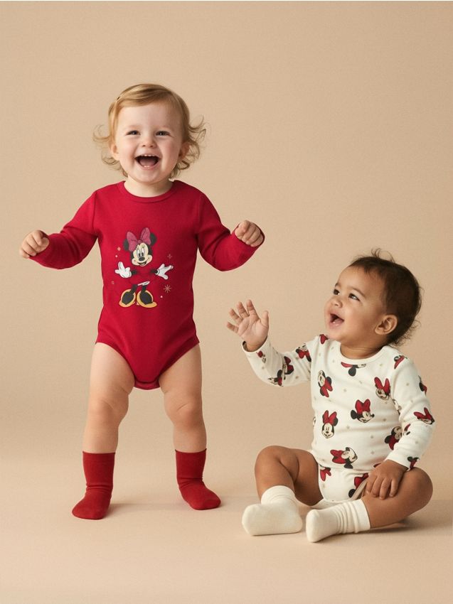 Sinsay - Súprava 2 body Minnie Mouse - krémová