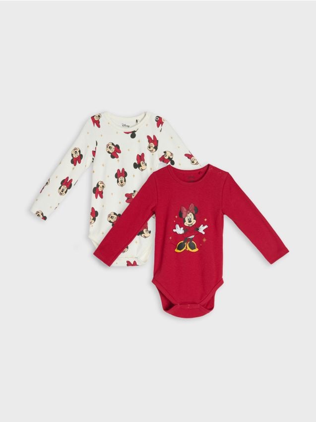 Sinsay - Set de 2 body-uri Minnie Mouse - crem