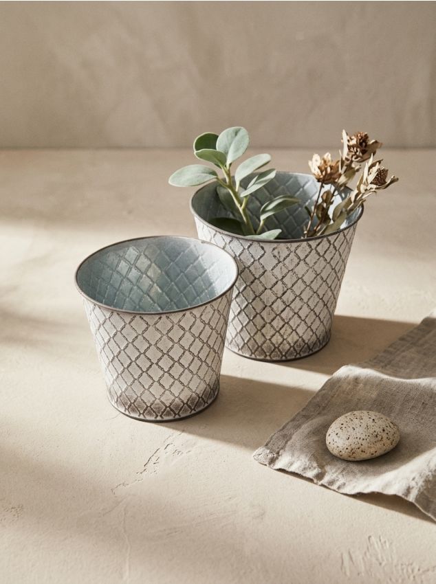 Sinsay - Ghivece metalice set 2 bucăți - negru