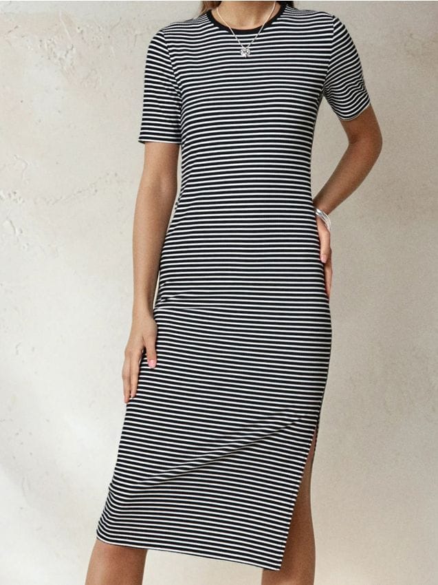 Sinsay - Rochie în dungi - multicolor