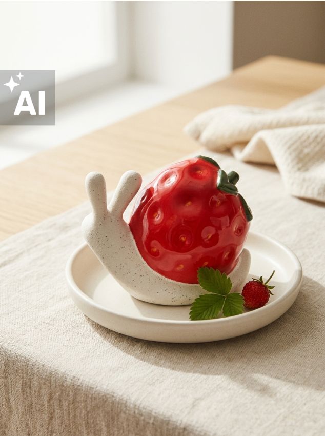 Sinsay - Decorațiune decorativă de sine stătătoare - melc cu căpșună - roșu