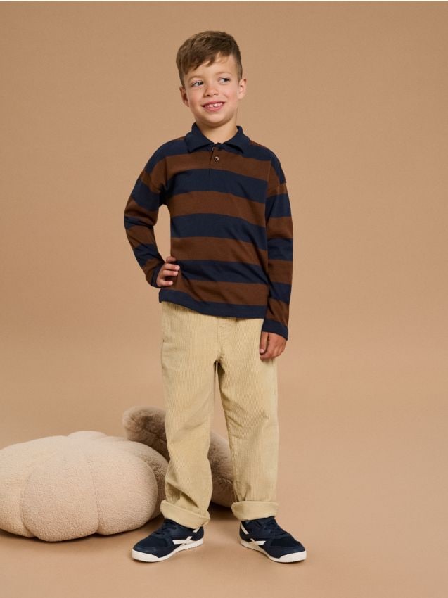 Sinsay - Tričko polo s dlhými rukávmi - viacfarebná