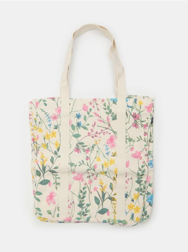 Sinsay - Torba z motywem kwiatów - wielobarwny