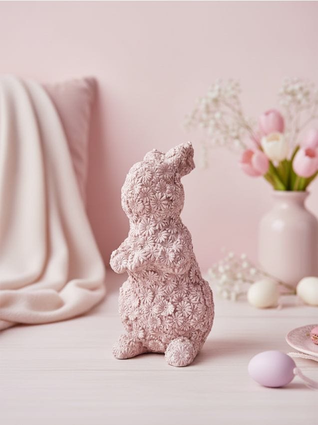 Sinsay - Decorațiune de Paște în picioare în formă de iepuraș - roz-pastel