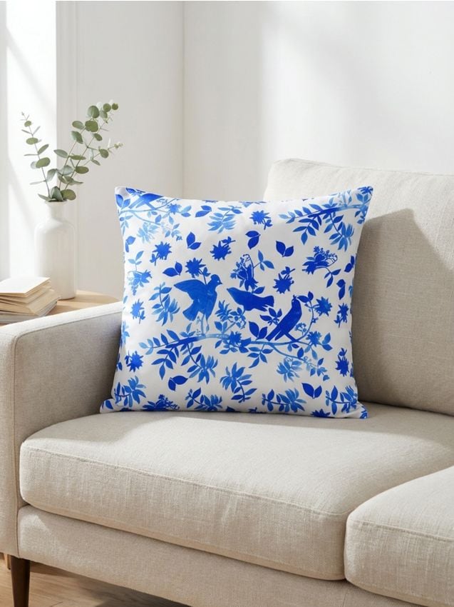 Sinsay - Față de pernă cu model floral - lavand