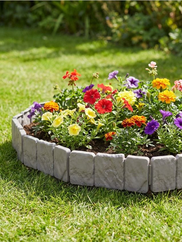 Sinsay - Borduri de grădină pentru straturi de flori 8 pack - gri-închis