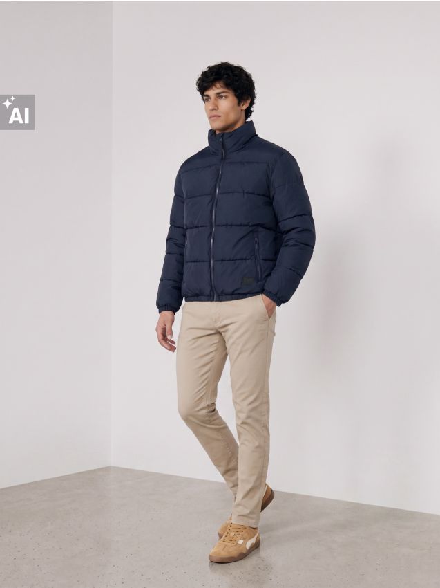 Sinsay - Puffer jakna od imitacije kože