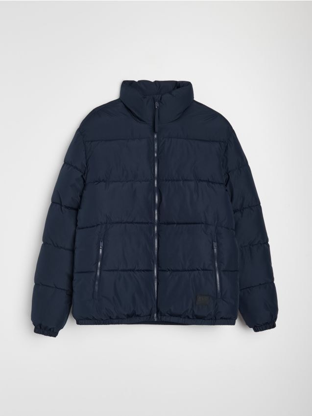 Sinsay - Geacă puffer din imitație de piele - bleumarin