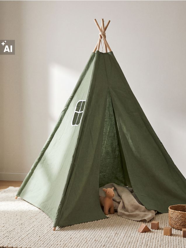 Sinsay - Cort tip tipi pentru copii - verde-pal