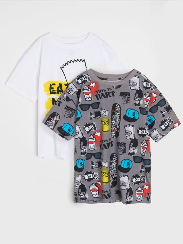 Sinsay - Tričká 2 ks The Simpsons - viacfarebná